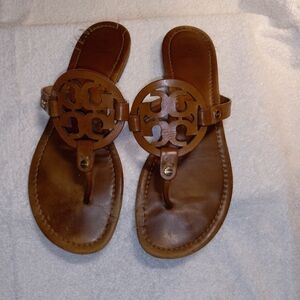 Tory Burch Miller sandals, size 10.5, tan
